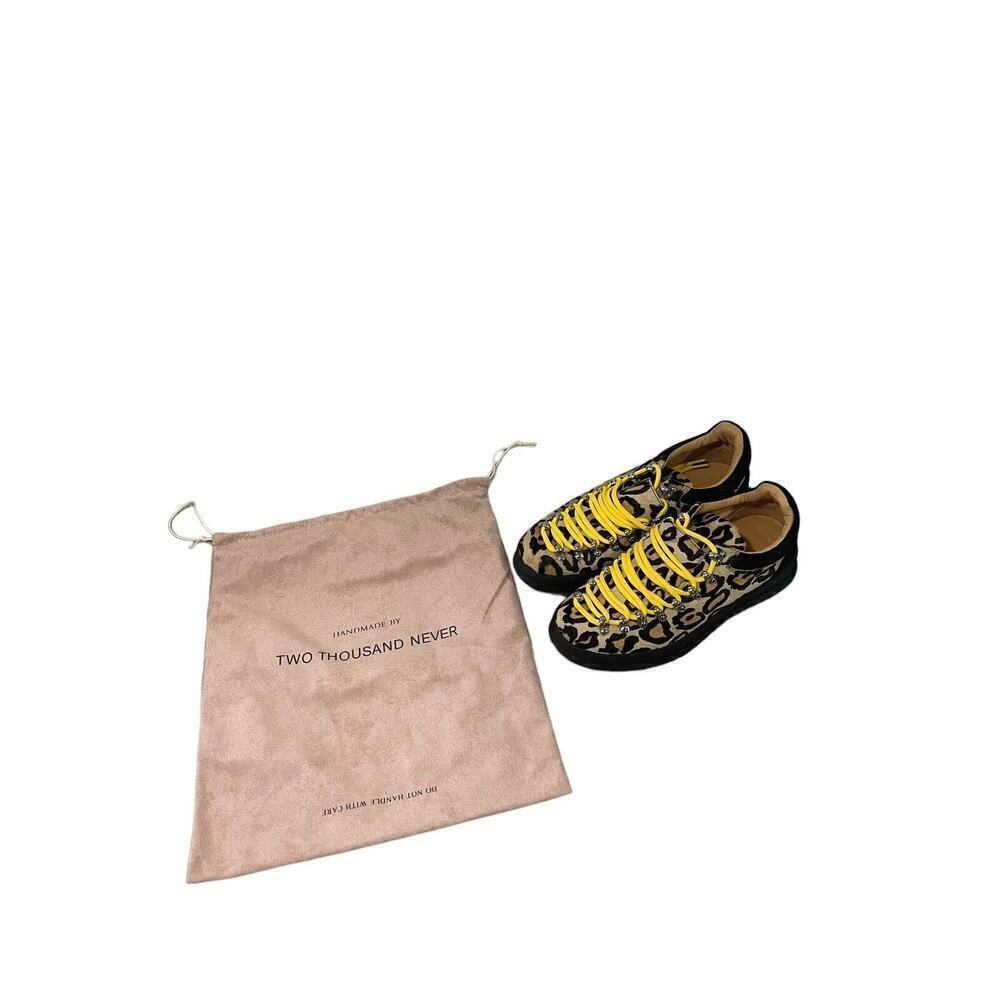 Two Thousand Never Leather Leopard Sneakers Is Womens 10 Mens 7
